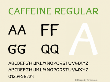 Caffeine 1.000 Font Sample