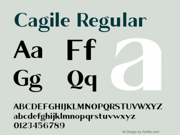 Cagile 001.000 Font Sample