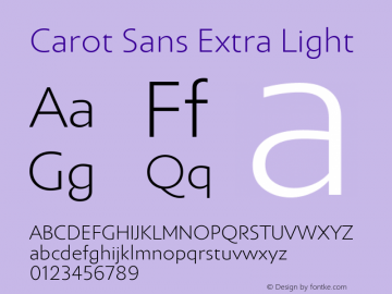 Carot Sans Extra Light 1.000图片样张