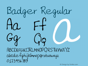 Badger Regular Altsys Metamorphosis:4/17/95 Font Sample
