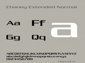 Chaney Extended Normal Altsys Fontographer 4.1 1/27/95图片样张