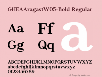 GHEA Aragast W05 Bold Version 1.60 Font Sample