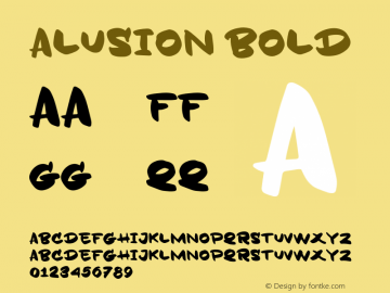 Alusion Bold Version 1.000;hotconv 1.0.109;makeotfexe 2.5.65596图片样张