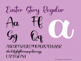 Easter Story Version 1.00;January 21, 2021;FontCreator 12.0.0.2555 64-bit Font Sample