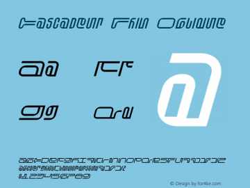 Cascadeur Thin Oblique 1.000 Font Sample