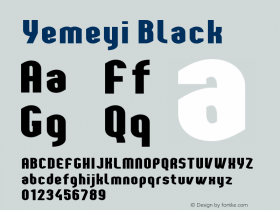 YemeyiBlack Version 1.0; Jan 2021 by Audry Kitoko Makelele Font Sample