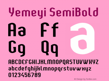 YemeyiSemiBold Version 1.0; Jan 2021 by Audry Kitoko Makelele Font Sample