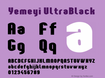 YemeyiUltraBlack Version 1.0; Jan 2021 by Audry Kitoko Makelele Font Sample