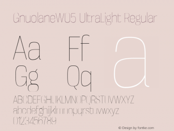 Gnuolane W05 UltraLight Version 2.20图片样张