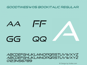 Good Times W05 Book Italic Version 4.00图片样张