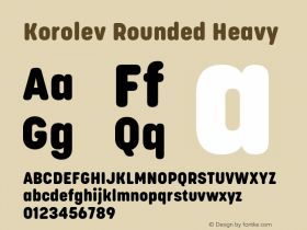 Korolev Rounded Heavy Version 2.000;hotconv 1.0.109;makeotfexe 2.5.65596图片样张