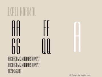 Expel Normal Altsys Fontographer 4.1 11/2/95 Font Sample