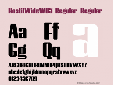 HostilWide W05 Regular Version 1.00 Font Sample