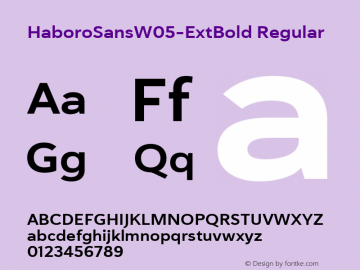 Haboro Sans W05 Ext Bold Version 1.00图片样张