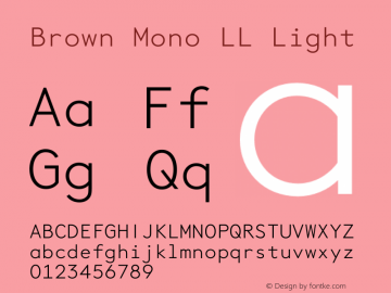 Brown Mono LL Light Version 4.000; build 0009; wf-rip图片样张