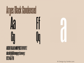 Arges Black Condensed Version 1.000 | w-rip DC20190830 Font Sample