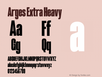 Arges Extra Heavy Version 1.000 | w-rip DC20190830 Font Sample