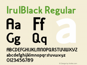 Iru1Black W05 Regular Version 4.10 Font Sample