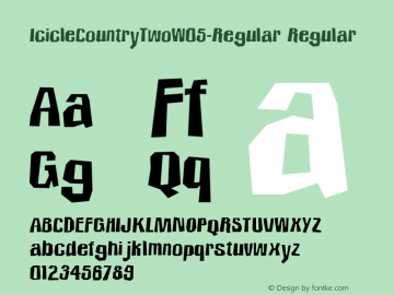 Icicle Country Two W05 Regular Version 4.00 Font Sample