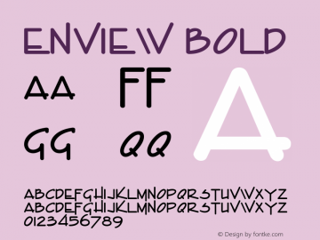 Enview Bold Altsys Fontographer 4.1 1/31/95 Font Sample