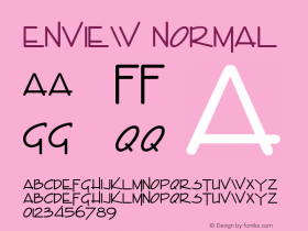 Enview Normal Altsys Fontographer 4.1 11/2/95图片样张