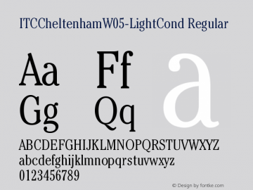 ITC Cheltenham W05 Light Cond Version 1.00图片样张