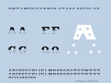 HWT American W05 Stars Version 1.00 Font Sample