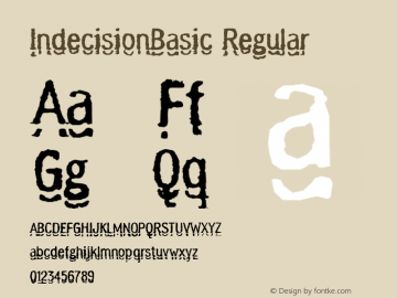 IndecisionBasic W05 Regular Version 4.10 Font Sample