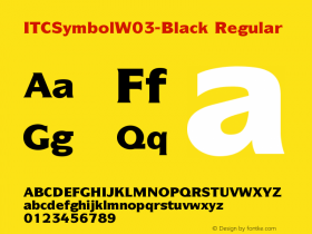 ITC Symbol W03 Black Version 1.00图片样张