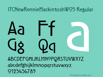 ITC New Rennie Mackintosh W05 Version 1.00 Font Sample