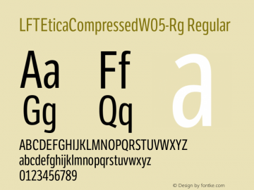 LFT Etica Compressed W05 Rg Version 1.10 Font Sample