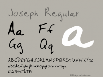 Joseph Regular Altsys Metamorphosis:3/3/95 Font Sample