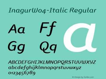 Inagur W04 Italic Version 1.00图片样张