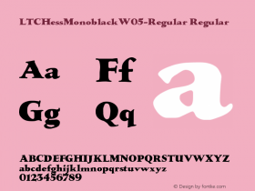 LTC Hess Monoblack W05 Regular Version 3.00 Font Sample