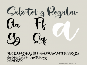 Sakoteng Version 1.000 Font Sample