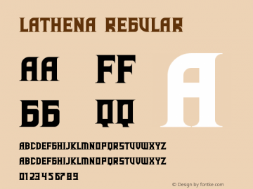 Lathena Version 1.001;Fontself Maker 3.5.4图片样张