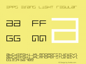 Epps Evans Light Regular Macromedia Fontographer 4.1.3 4/3/97 Font Sample