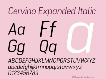 Cervino Expanded Italic 1.000图片样张