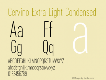 Cervino Extra Light Condensed 1.000图片样张
