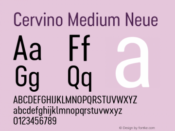 Cervino Medium Neue 1.000 Font Sample