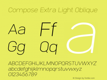 Compose Extra Light Oblique 1.015图片样张