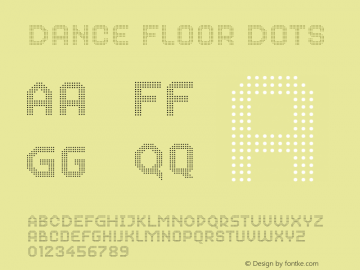 Dance Floor Dots Version 10.004 Font Sample