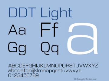 DDT Light 2.000 Font Sample