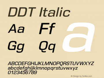 DDT Italic 2.000图片样张