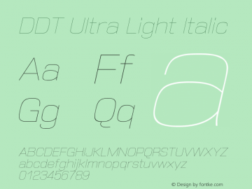 DDT Ultra Light Italic 2.000图片样张
