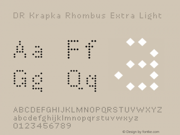 DR Krapka Rhombus Extra Light 2.000 Font Sample