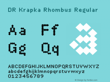 DR Krapka Rhombus 2.000 Font Sample