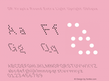 DR Krapka Round Extra Light Upright Oblique 2.000 Font Sample