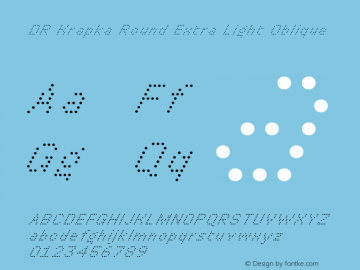 DR Krapka Round Extra Light Oblique 2.000 Font Sample