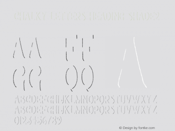 Chalky Letters Heading Shade2 1.000 Font Sample